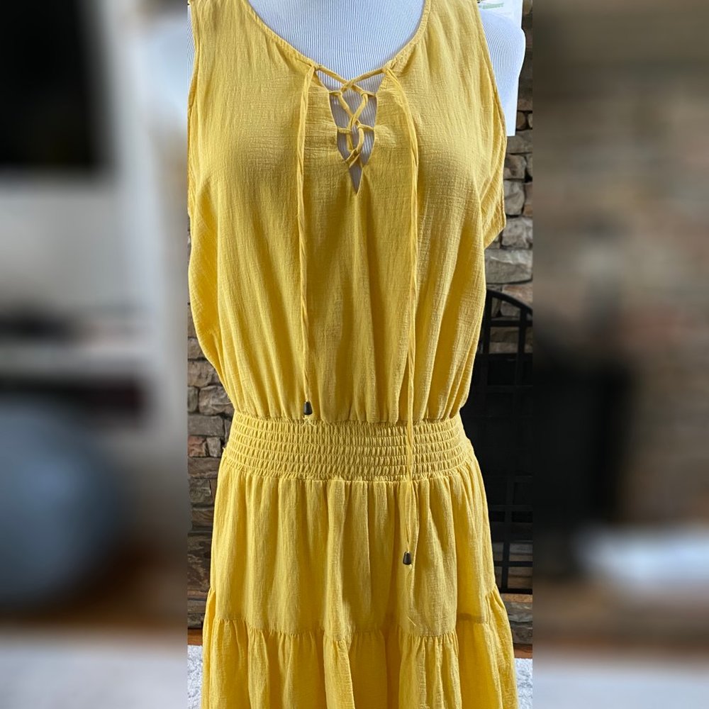 Universal Thread Yellow Tiered Smocked Waist Sundress